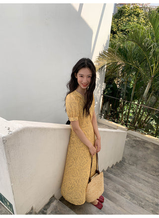 French V-neck dress