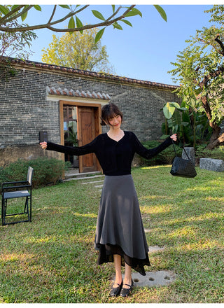 Irregular hem dress