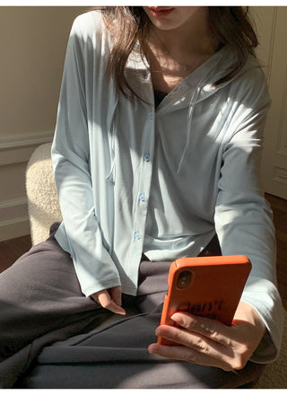 Hooded cardigan