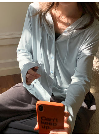 Hooded cardigan