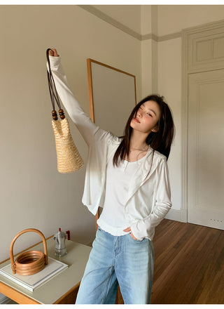 Hooded cardigan