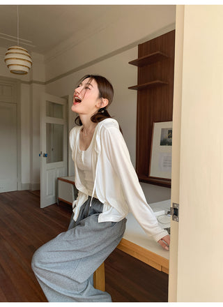 Hooded cardigan