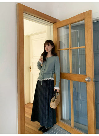 Plaid strap skirt