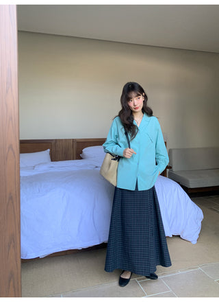 Plaid strap skirt