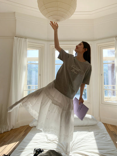 Hollow embroidered dress
