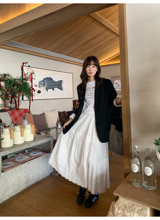 Hollow embroidered dress