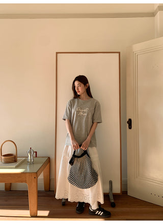 Hollow embroidered dress