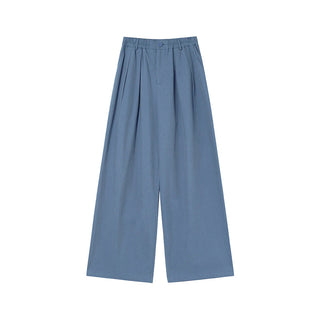 Pleated wide-leg pants