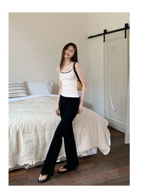 black bootcut pants