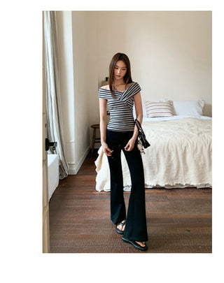 black bootcut pants