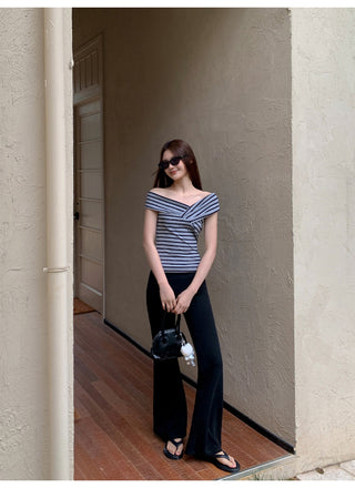 black bootcut pants