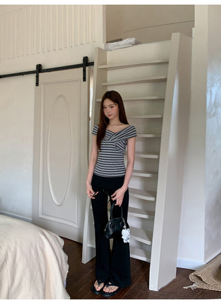 black bootcut pants