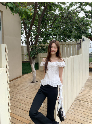 black bootcut pants