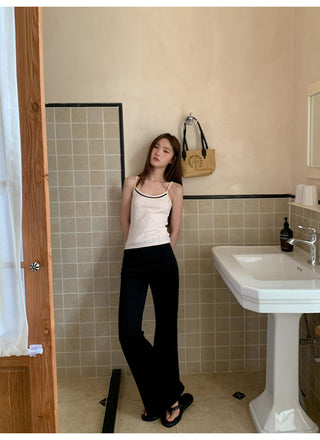 black bootcut pants