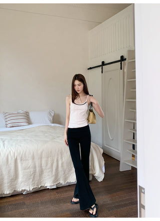 black bootcut pants