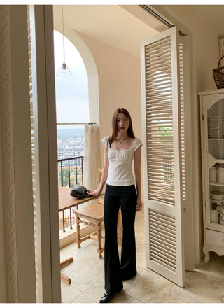 black bootcut pants
