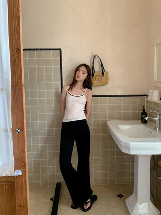 black bootcut pants