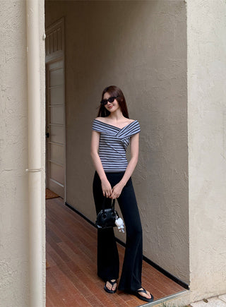 black bootcut pants
