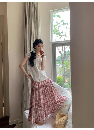 three plaid dress