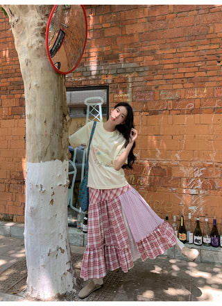 three plaid dress