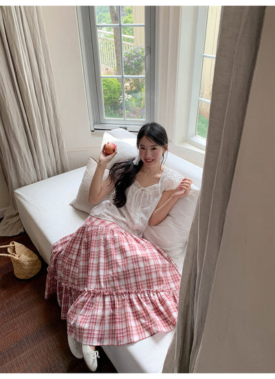 three plaid dress