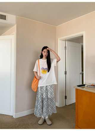 asymmetric plaid skirt 01