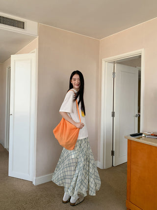 asymmetric plaid skirt 01