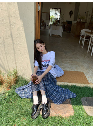 asymmetric plaid skirt 01