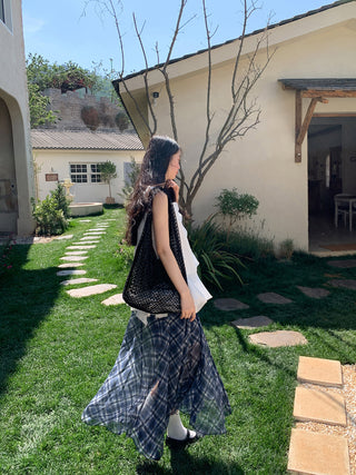 asymmetric plaid skirt 01
