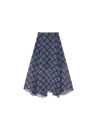 asymmetric plaid skirt 01