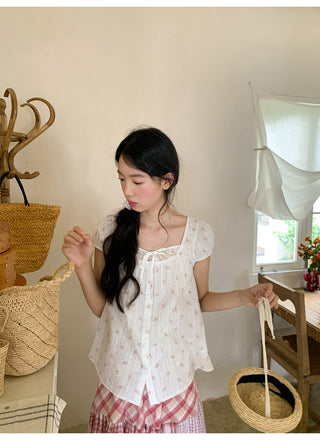floral patch shirt