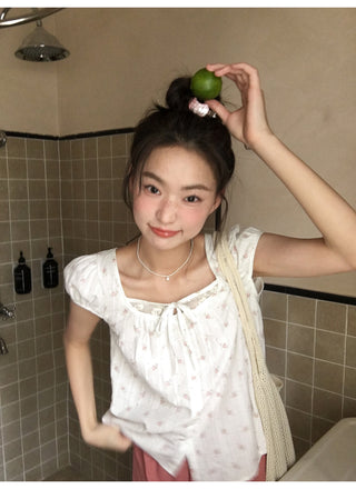 floral patch shirt