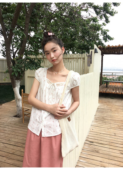 floral patch shirt