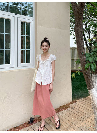 floral patch shirt