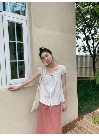 floral patch shirt