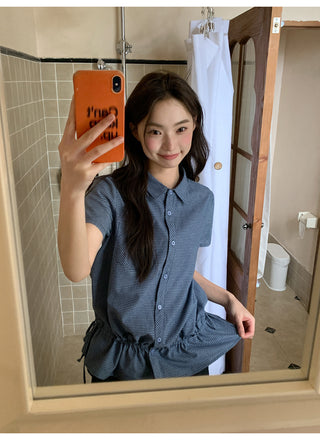 blue plaid shirt