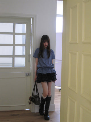 blue plaid shirt