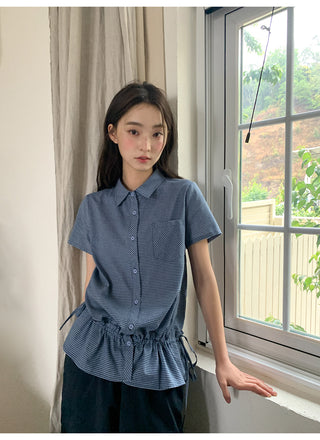 blue plaid shirt