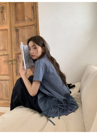 blue plaid shirt