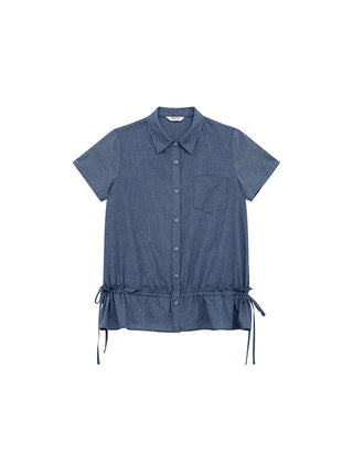 blue plaid shirt