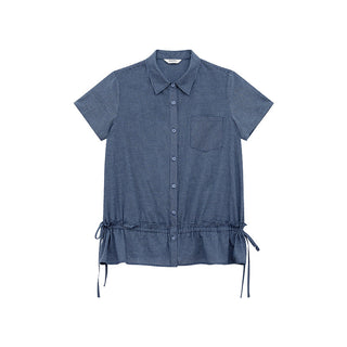 blue plaid shirt