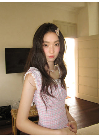 lace plaid cami