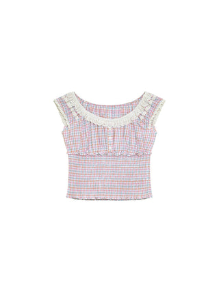 lace plaid cami