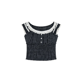 lace plaid cami