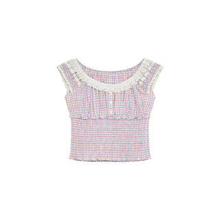 lace plaid cami