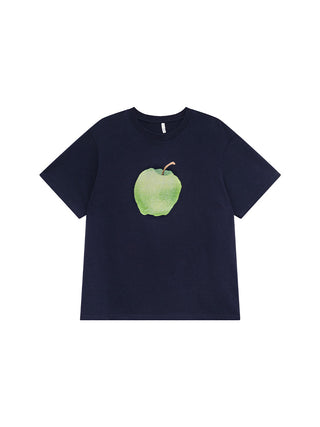 apple print tee