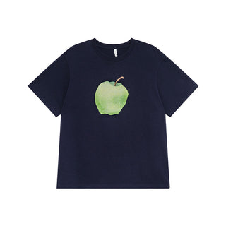 apple print tee