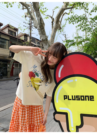 fruit print tee
