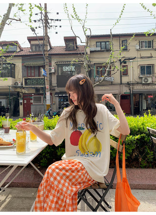 fruit print tee