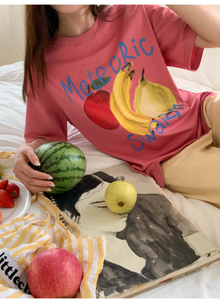 fruit print tee